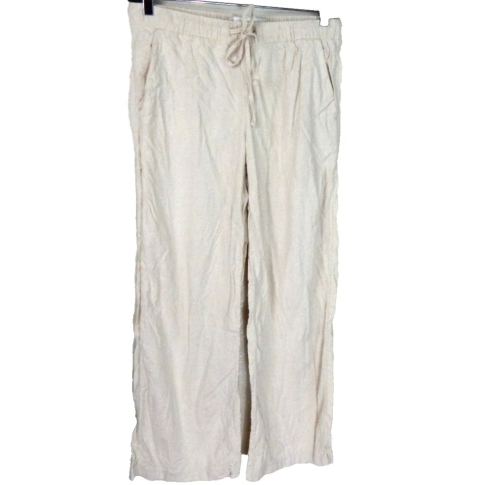Hollister Wide Leg Linen Blend Pants